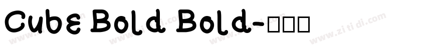 Cube Bold Bold字体转换